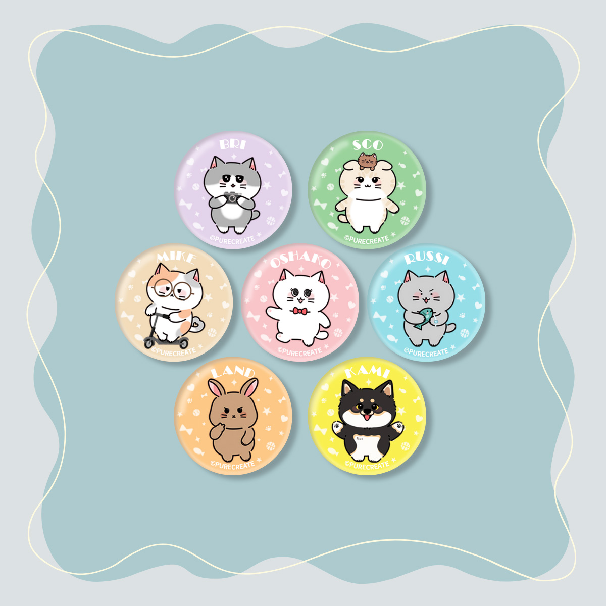 おしゃこ限定缶バッジ