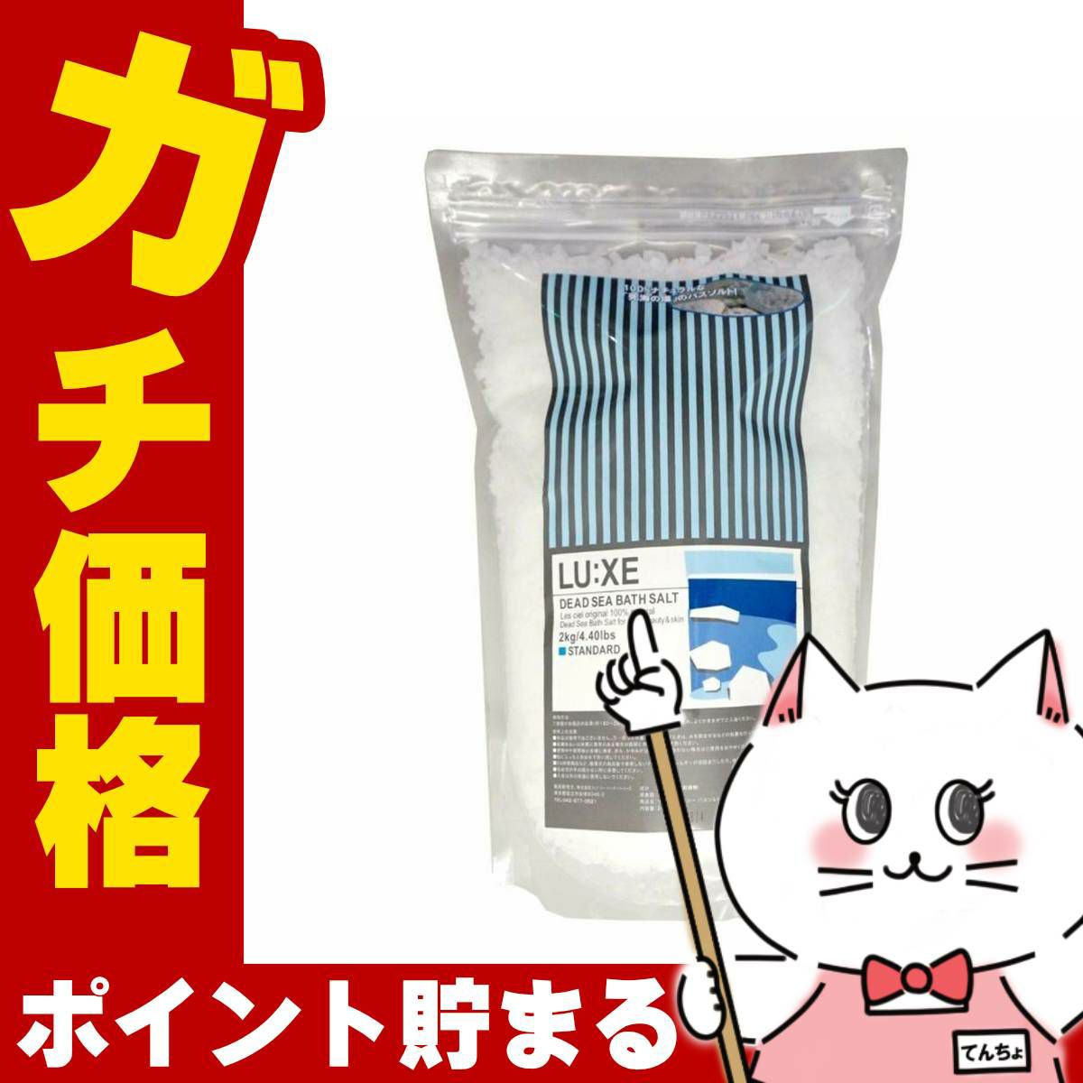 コスメ通販　ラグゼ デッドシーバスソルト2kg 大容量2kg!驚きの高品質＆低価格 サロン業務用の最高級イスラエル天然の死海の塩 