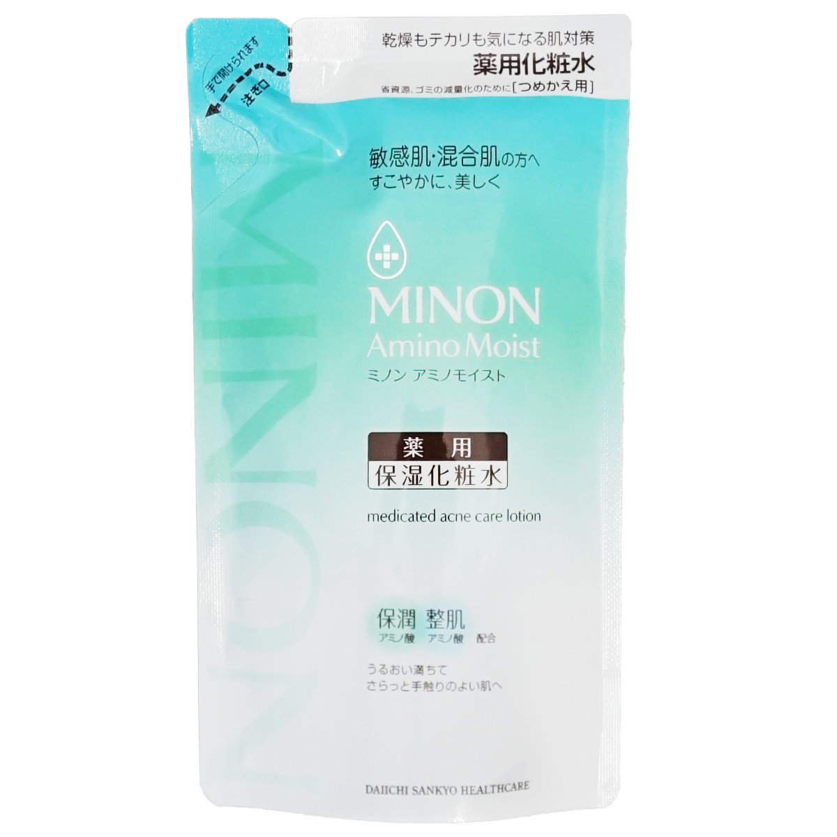 コスメ通販　ミノン アミノモイスト 薬用アクネケア ローション 130ml(レフィル)【医薬部外品】【保湿化粧水 敏感肌 混合肌】