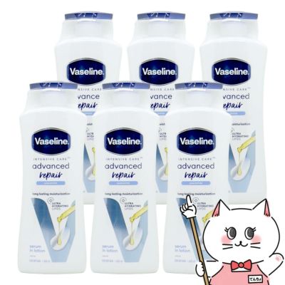 【6個セット】ヴァセリン アドバンスドリペア ボディローション 600ml×6本 インテンシブケア 無香料 