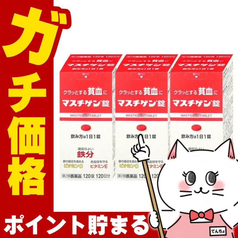 通販　【第2類医薬品】マスチゲン錠 120錠×3個【日本臓器製薬株式会社】
