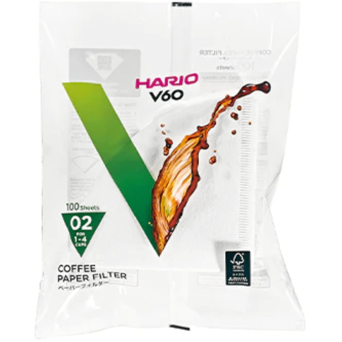 通販　HARIO VCF-02-100W V60用ペーパーフィルター酸素漂白02