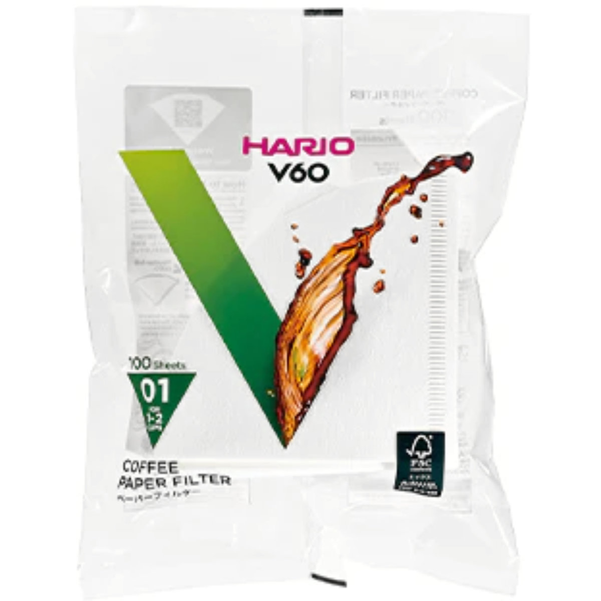 通販　HARIO VCF-01-100W V60用ペーパーフィルター酸素漂白01