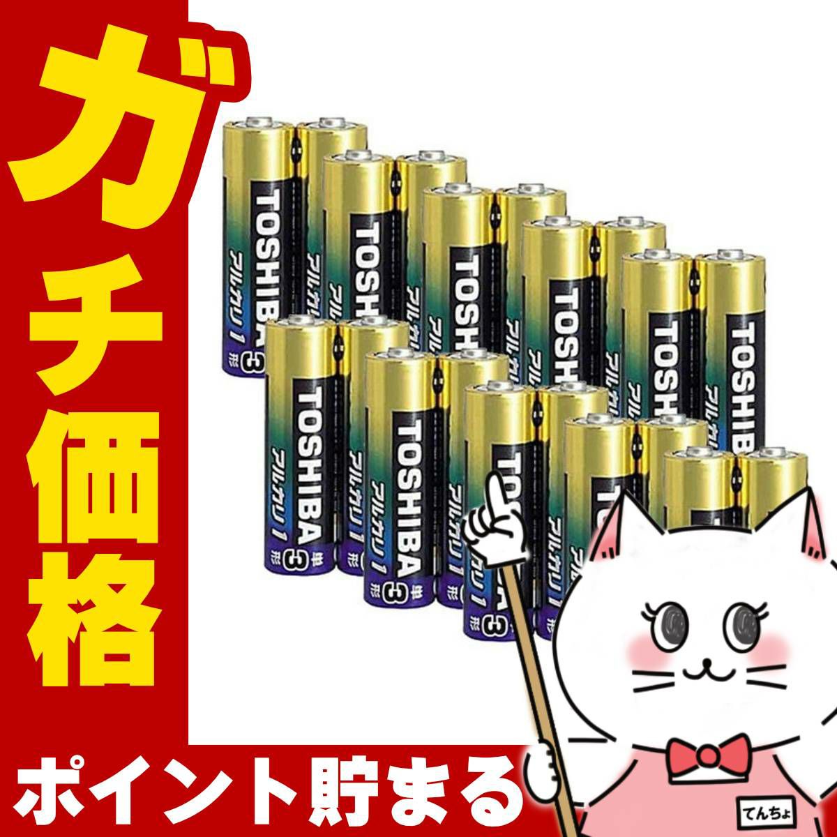 通販　【セット】TOSHIBA 東芝 アルカリ乾電池 単3形2本パック×10個セット(20本) LR6AG/2KP 【シュリンクパック】