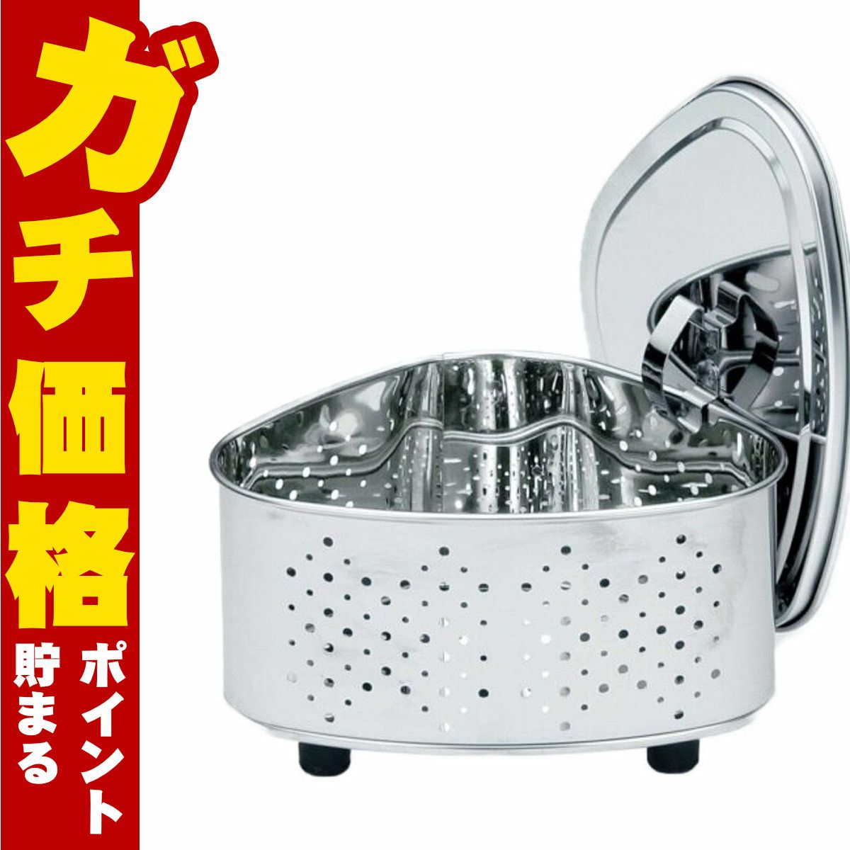 通販　竹越 【タケコシ】CK-114S 抗菌ステンレス 蓋付三角コーナー