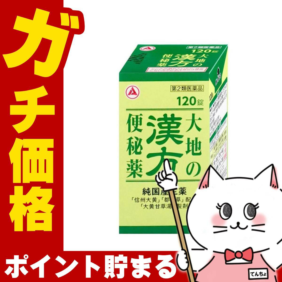 通販　【第2類医薬品】大地の漢方便秘薬 120錠【アリナミン製薬】【便秘薬】