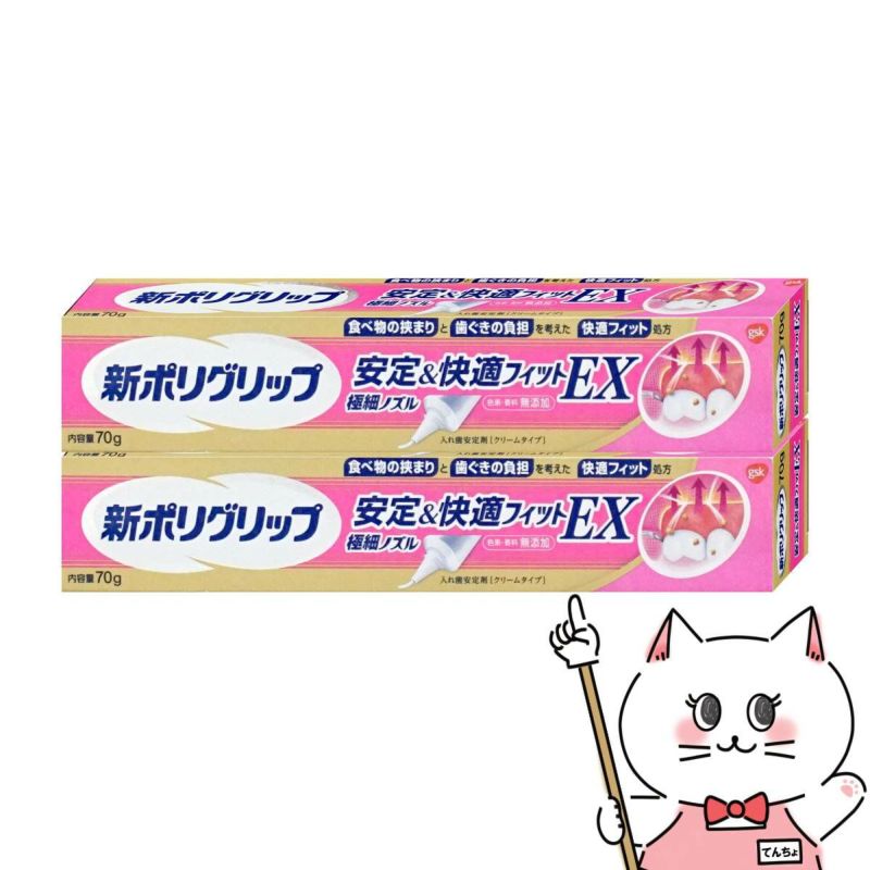 通販　【セット】新ポリグリップ 安全&快適フィットEX 極細ノズル 70g×2個【アース製薬】