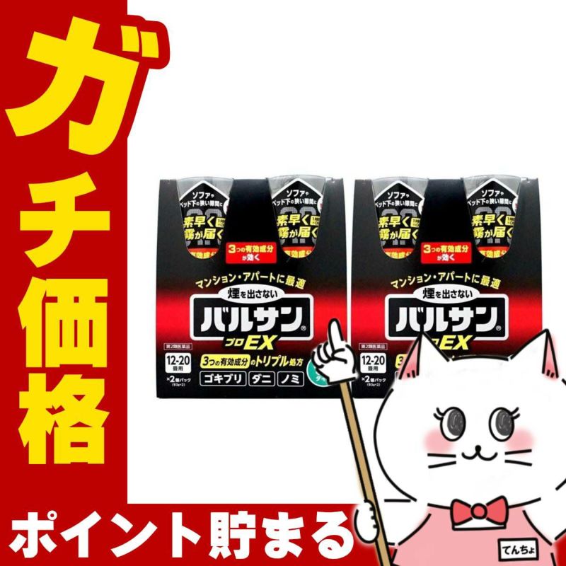 通販　【第2類医薬品】【セット】バルサン プロEX ノンスモーク霧タイプ 12-20畳用 93g×2個パック×2【レック株式会社/レックケミカル】【その他医薬品/4個】
