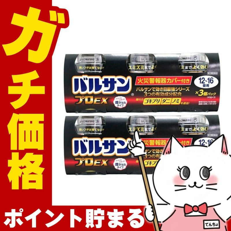 通販　【第2類医薬品】【セット】バルサンプロEX 12～16畳用 40g×3個パック×2【レック株式会社/レックケミカル】【その他医薬品/6個】