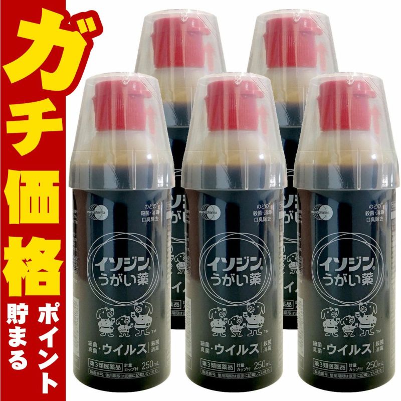 【第3類医薬品】【セット】イソジンうがい薬 250ml×5個