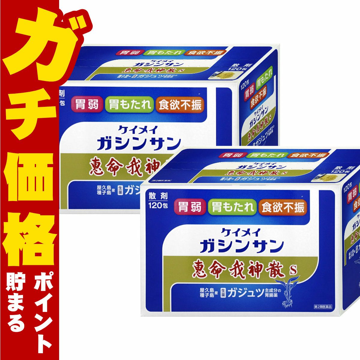 【第2類医薬品】【セット】恵命我神散S 120包×2個