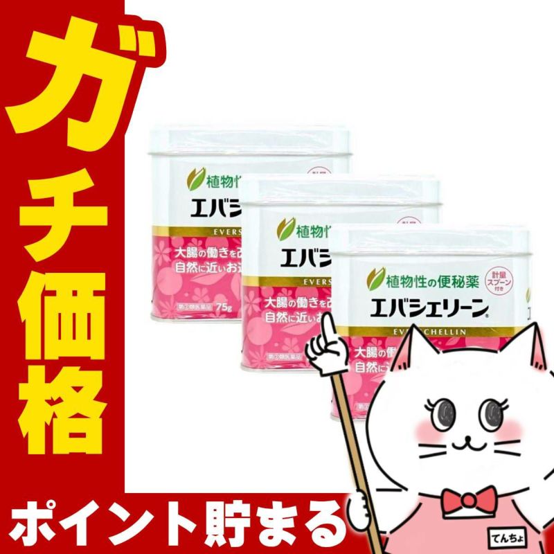 【指定第2類医薬品】【セット】エバシェリーン 75g×3個