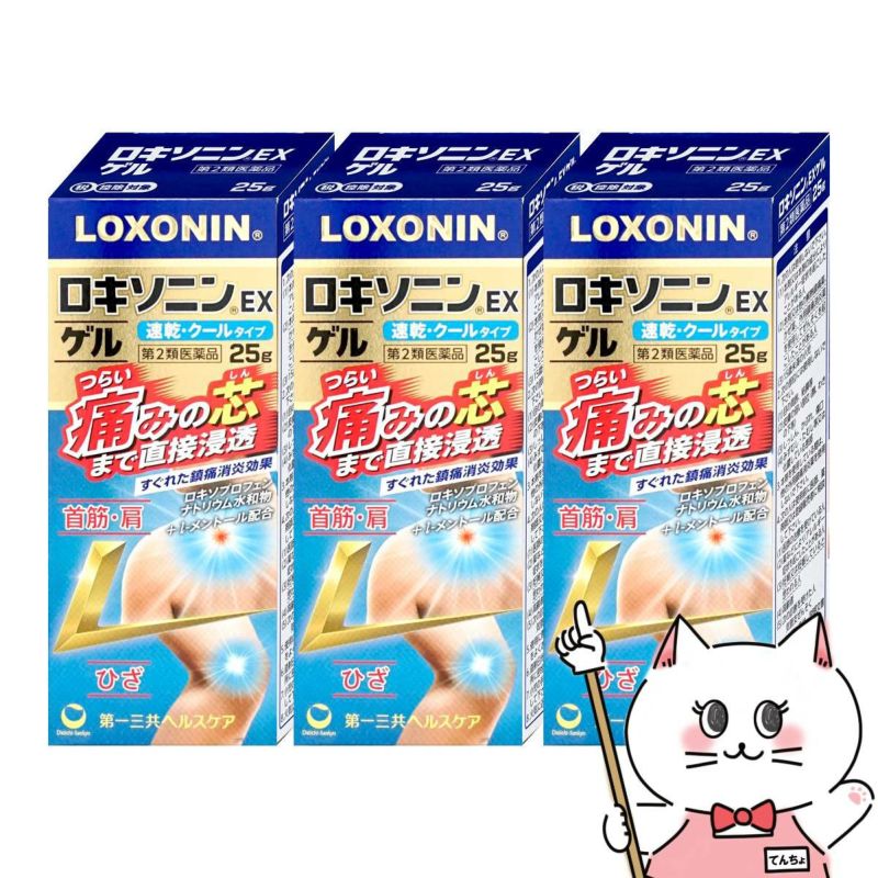 【第2類医薬品】【セット】ロキソニンEXゲル 25g×3個