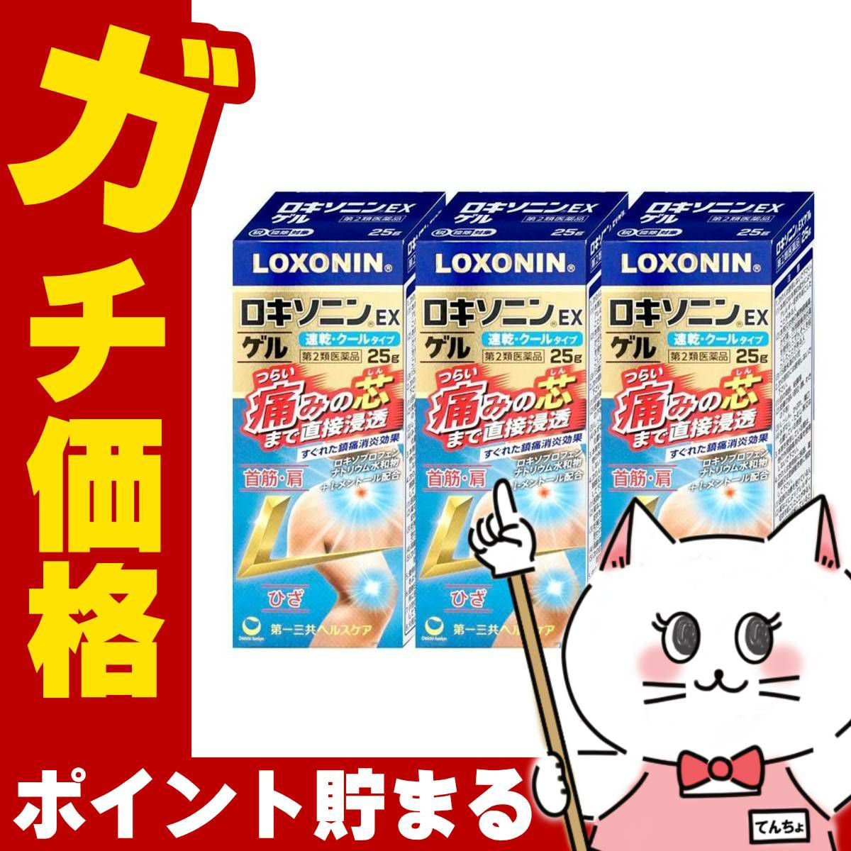 【第2類医薬品】【セット】ロキソニンEXゲル 25g×3個