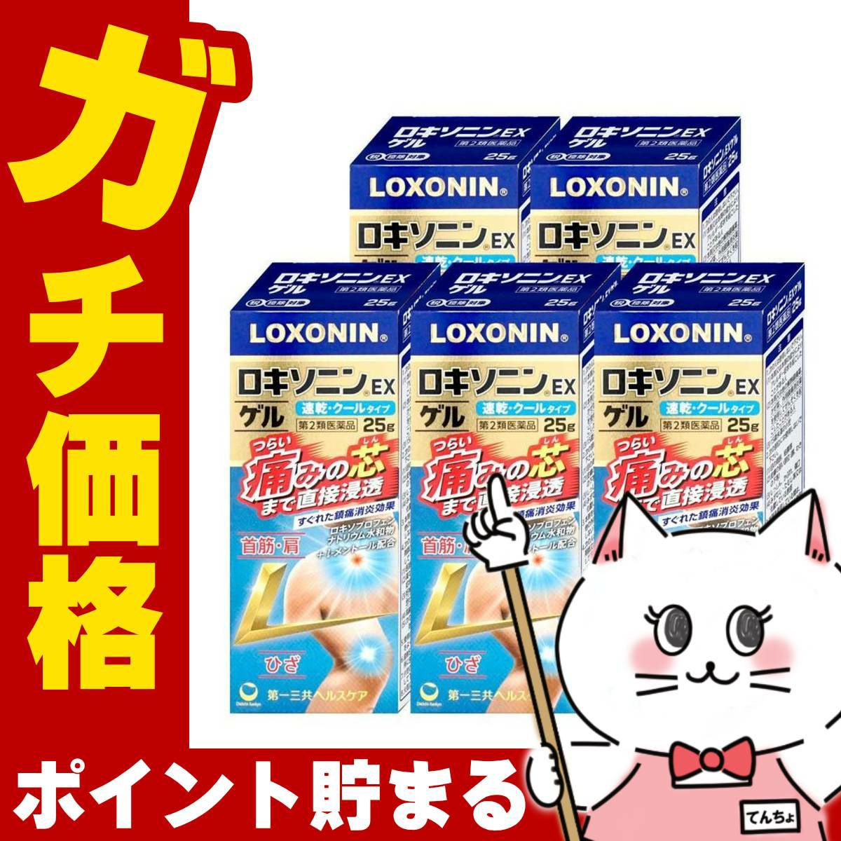 【第2類医薬品】【セット】ロキソニンEXゲル 25g×5個