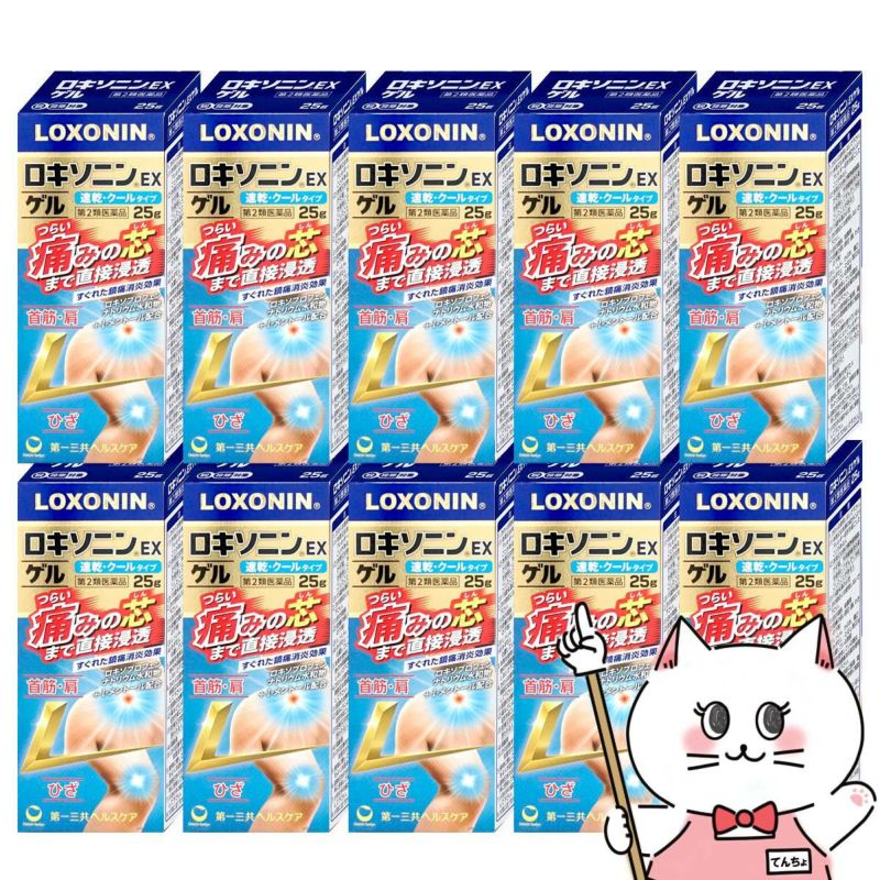 【第2類医薬品】【セット】ロキソニンEXゲル 25g×10個