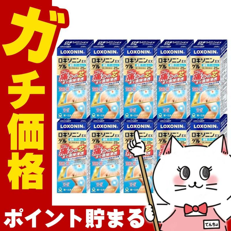 【第2類医薬品】【セット】ロキソニンEXゲル 25g×10個