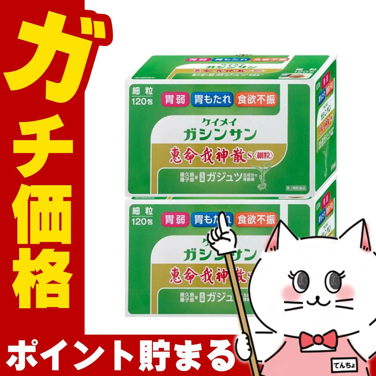 【第2類医薬品】【セット】恵命我神散S 細粒 120包×2個