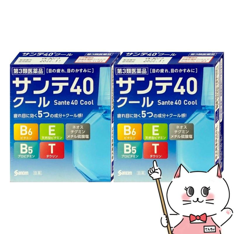 【第3類医薬品】【セット】サンテ40クール 12ml×2個