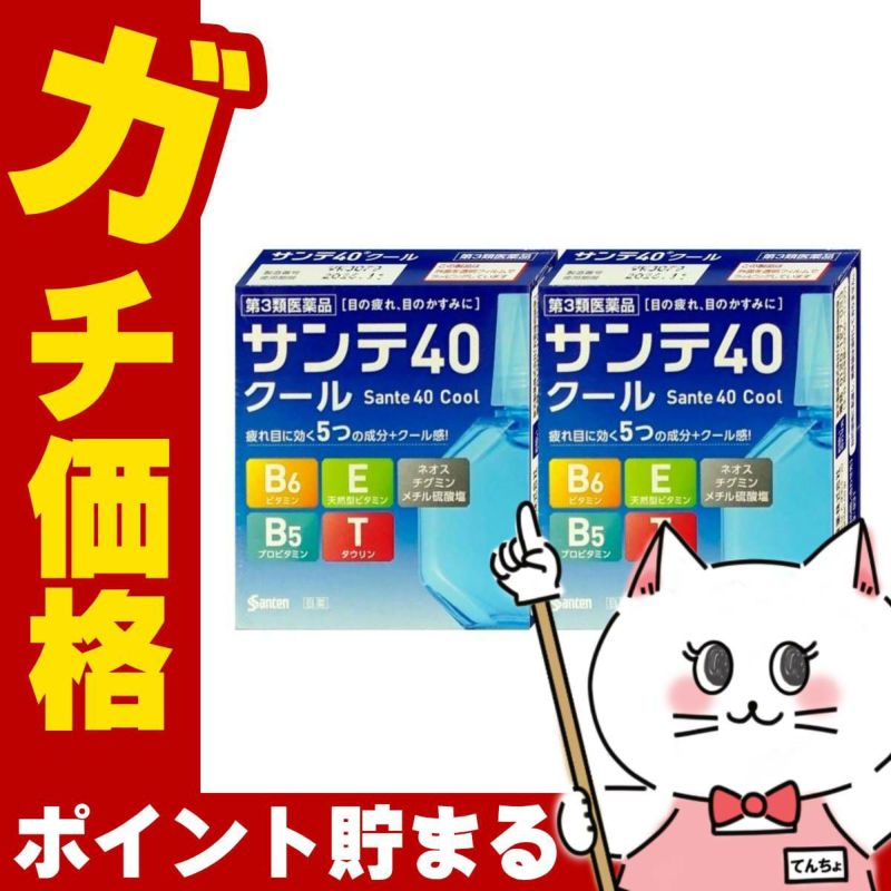 【第3類医薬品】【セット】サンテ40クール 12ml×2個