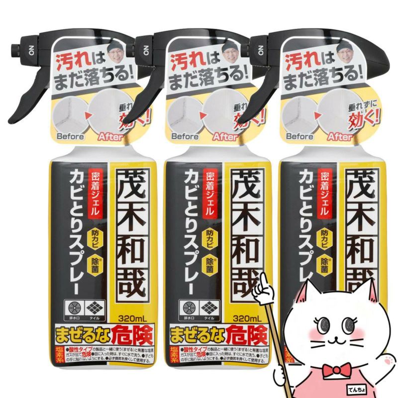 【セット】レック 茂木和哉カビとりジェルスプレー 320ml×3個 C00404