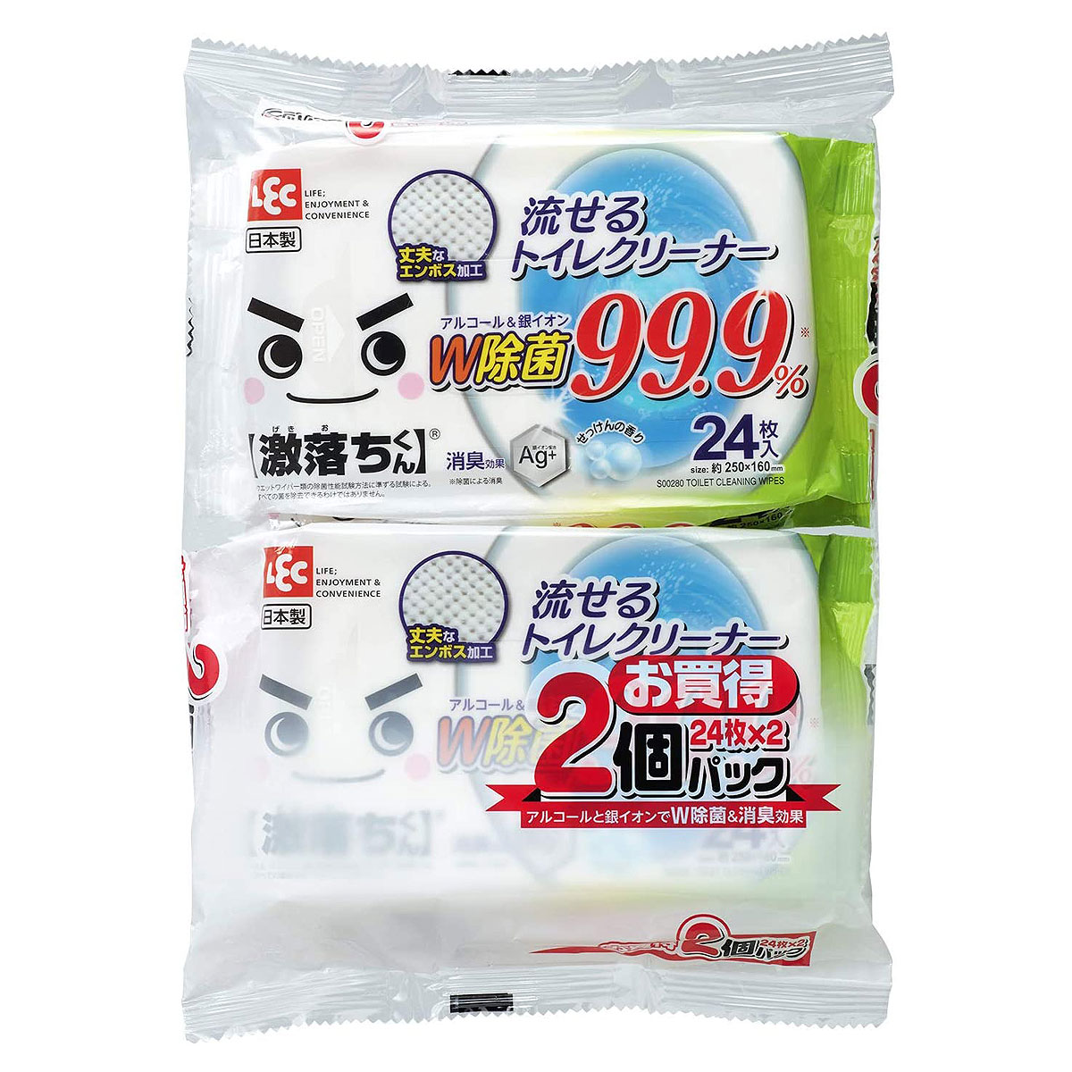 レック 激落ちくん 流せる トイレクリーナー 24枚(2個パック) S00281