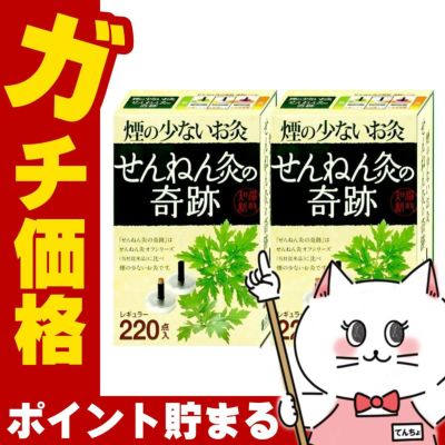 【セット】煙の少ないお灸 せんねん灸の奇跡 レギュラー 220点入×2個