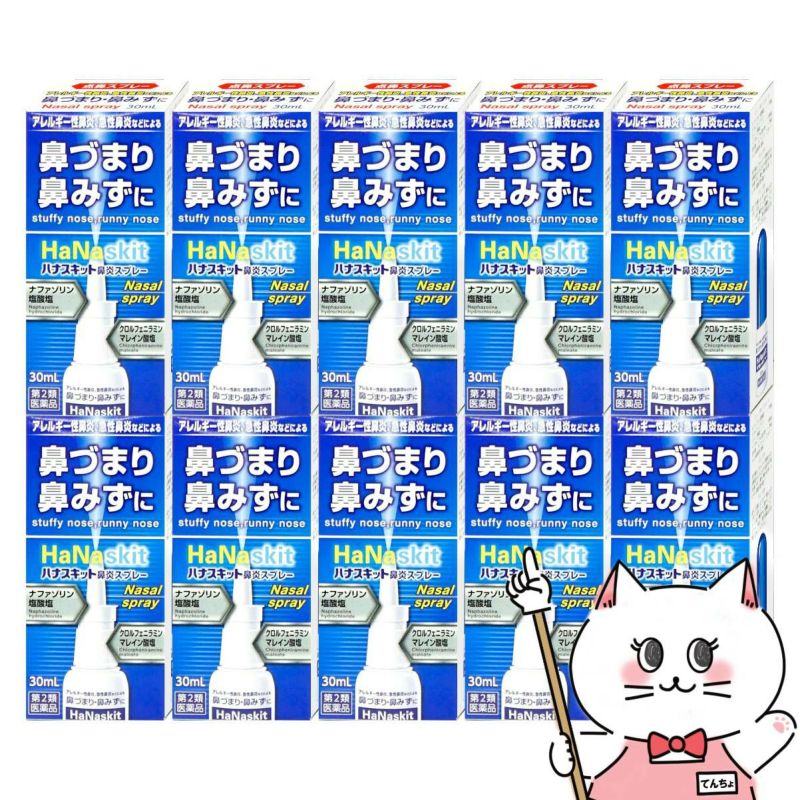 【第2類医薬品】【セット】ハナスキット鼻炎スプレー 30ml×10個