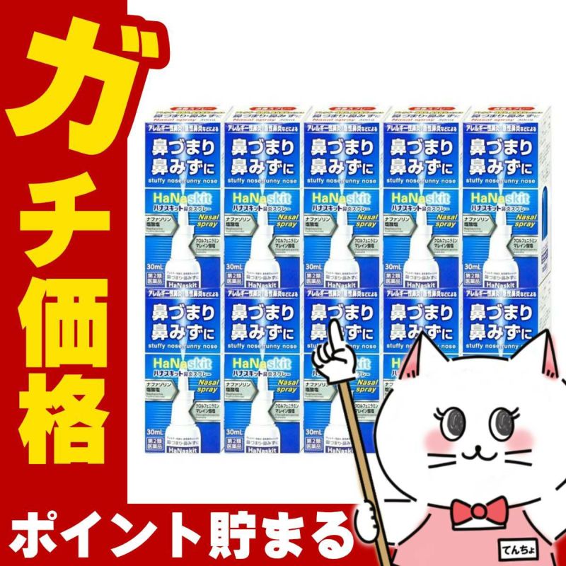 【第2類医薬品】【セット】ハナスキット鼻炎スプレー 30ml×10個
