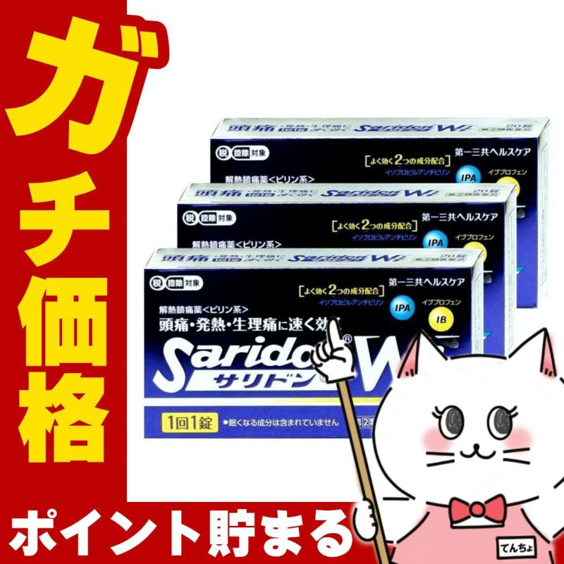  【指定第2類医薬品】【セット】サリドンWi 20錠×3個