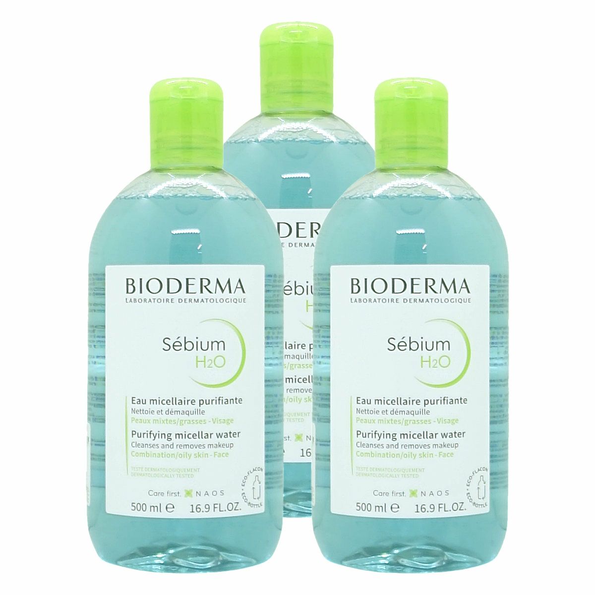 ビオデルマ セビウム H2O(エイチツーオー)D 500ml×3個 オイリー肌・混合肌用