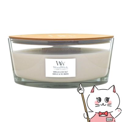 ウッドウィック ハースウィックL バニラ＆シーソルト アロマキャンドル 芳香 フレグランス