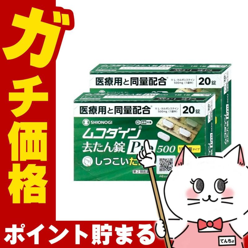 ムコダイン 去たん錠Pro500 20錠×2個