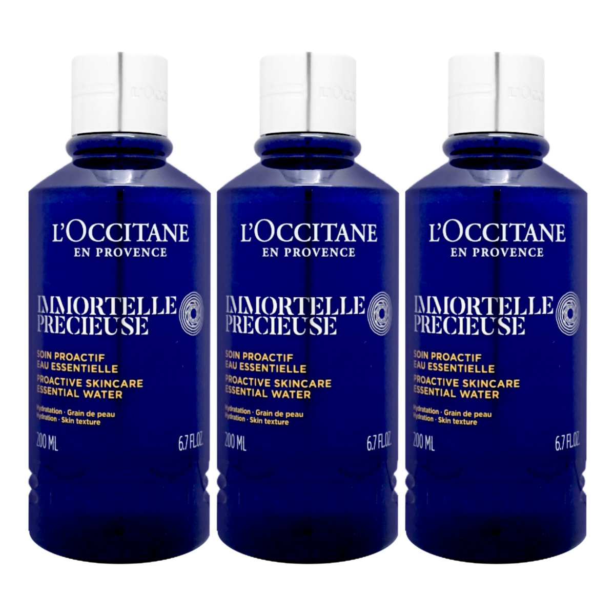 ロクシタン イモーテルプレシューズエッセンシャルフェイスウォーター(フェースウォーター) 200ml×3本
