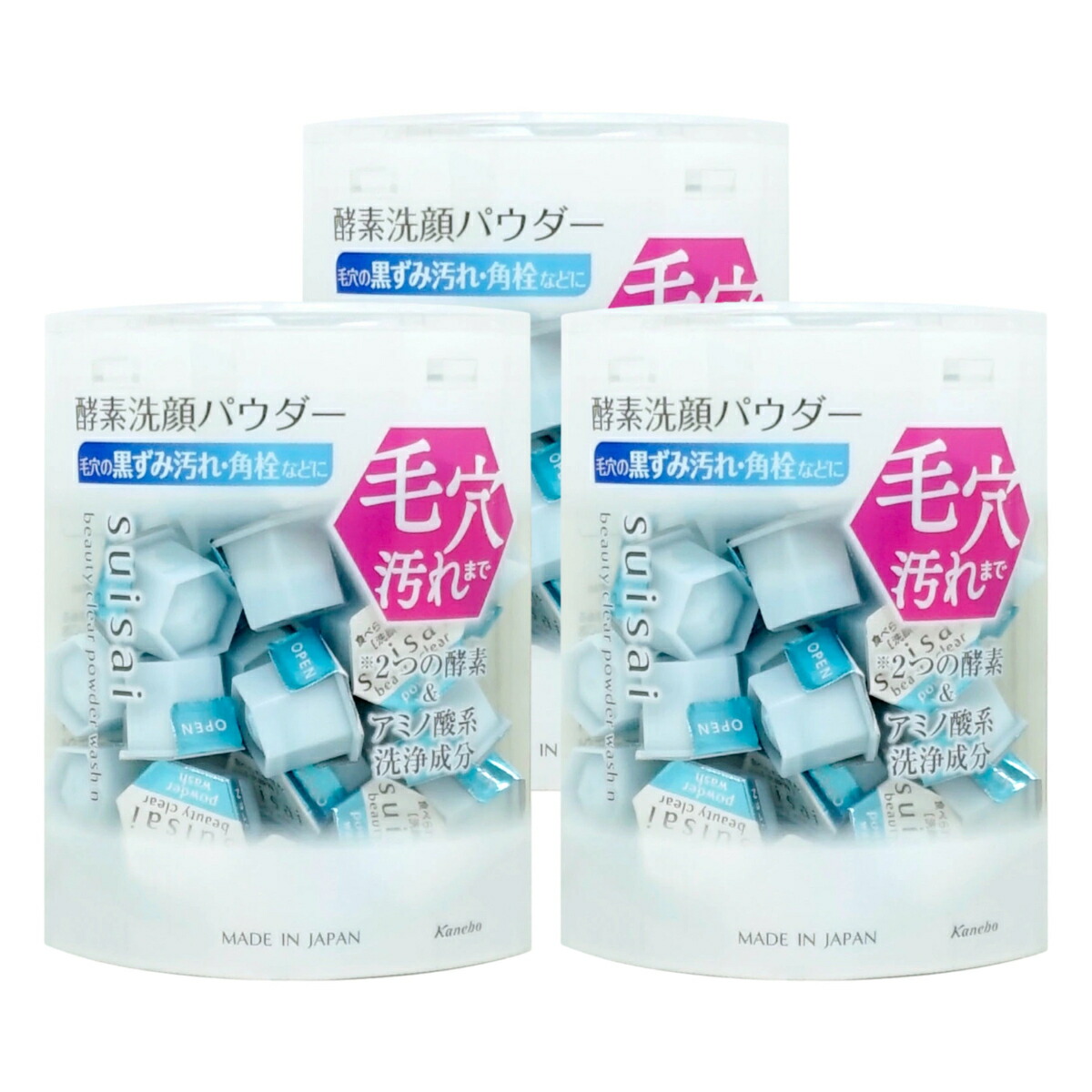 カネボウ suisai スイサイ ビューティクリアパウダーウォッシュN (0.4×32個入)×3個