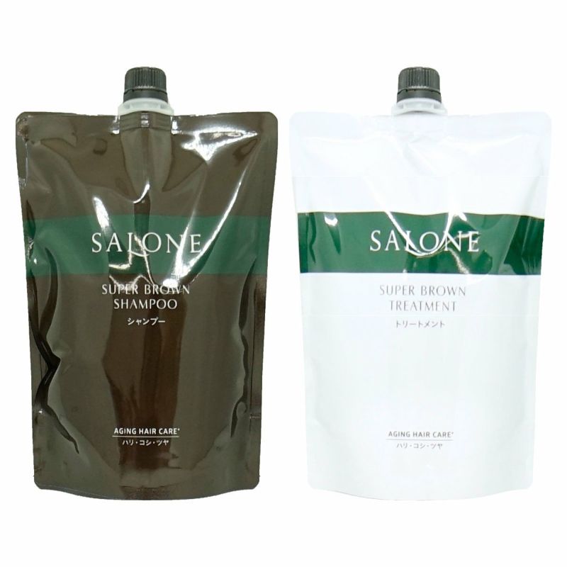 パシフィックプロダクツ サローネ スーパーブラウンシャンプー 詰替 800ml+トリートメント 詰替 800g エイジングケア