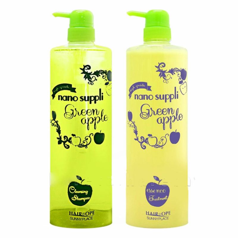 サニープレイス ナノサプリクレンジングシャンプー GAグリーンアップル1000ml＋エッセンストリートメント GAグリーンアップル1000ml