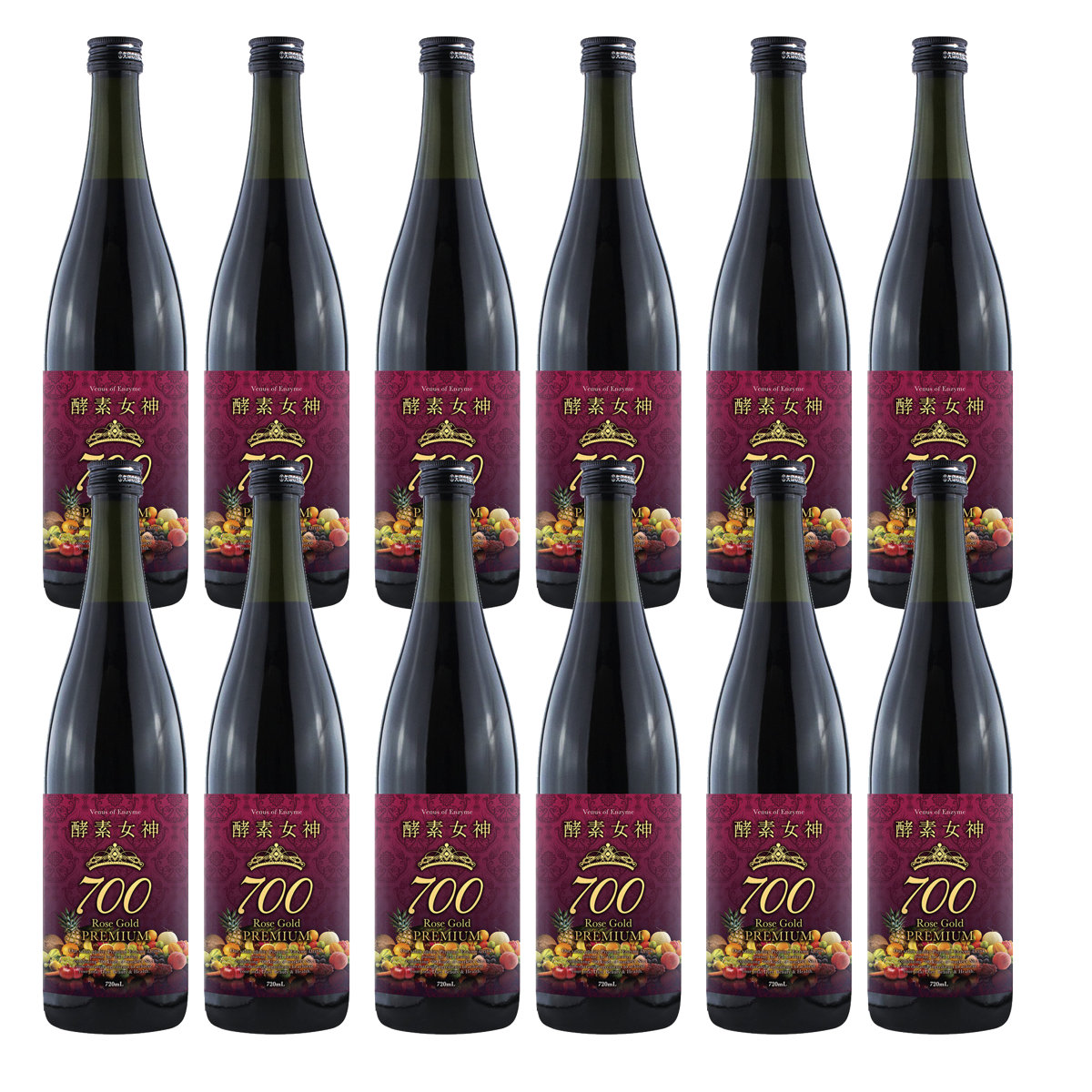 酵素女神700 ロゼゴールドプレミアム 720ml×12本