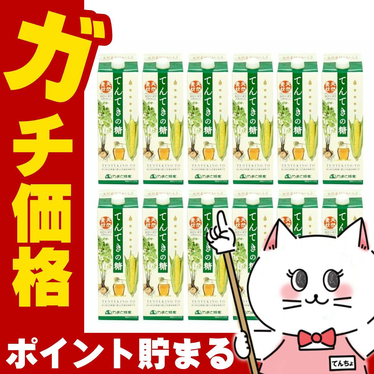 天然甘味料 てんてきの糖ジャビー 1200g×12個 紙パック 調味料 砂糖代用 ジャビー やまと蜂蜜