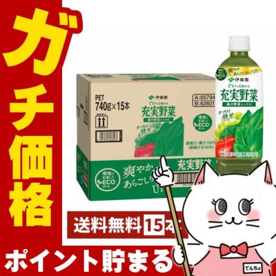 賞味期限26年2月以降 伊藤園 充実野菜緑の野菜ミックス 740g×15本入り