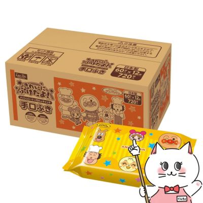 レック アンパンマン 手口ふき 60枚×12個(1ケース) A00329