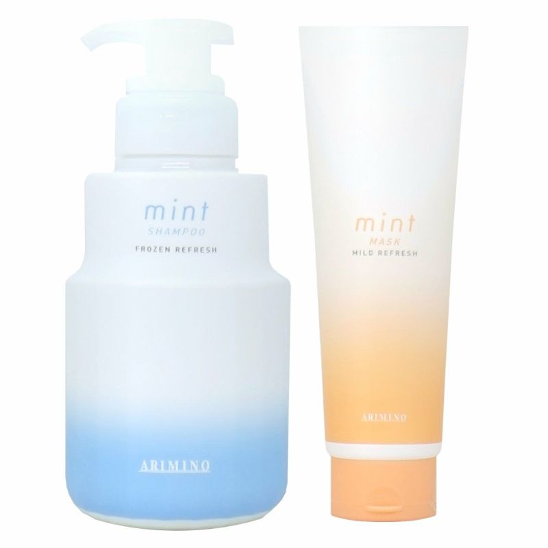 コスメ通販　アリミノ ミント フローズンリフレッシュシャンプー250ml&マイルドリフレッシュマスク200g S本体セット(6042024-set1)