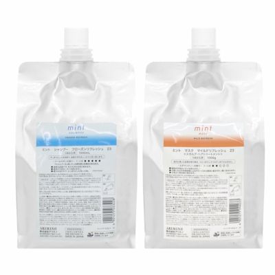 コスメ通販　アリミノ ミント フローズンリフレッシュシャンプー1000ml&マイルドリフレッシュマスク1000g 詰替セット(6042026-set1)